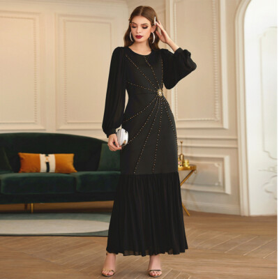 sachin and babi light blue dress Elegant Black Mother of the Bride Dresses Long with Half Sleeves-27dress.co.uk  – 27Dress.co.uk