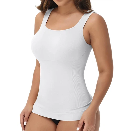 Damen Kompression Tank Top Shapewear Bauch Kontrolle Body Shaper Schlankmacher Weste - Bild 10 von 16