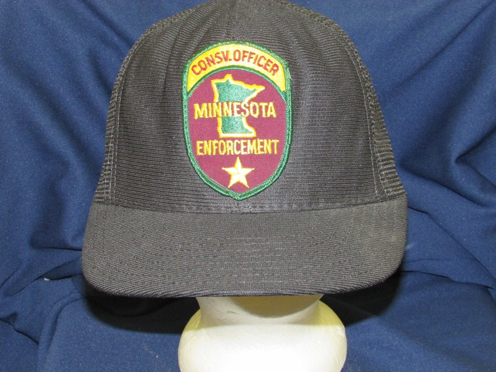 trucker hat baseball cap MINNESOTA ENFORCEMENT CONSV OFFICER patch style retro