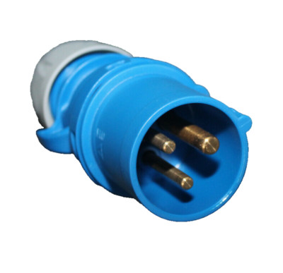 CEE-Stecker 16A IP44 3-polig blau CEE Caravan Wohnwagen Camping Stecker PCE TOP