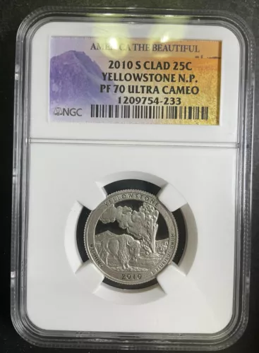 NGC PR70 2010-S Yellowstone Quarter 25c PERFECT PF70UC Blast White UC Clad c3