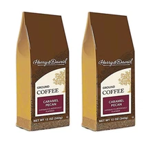 Coffee Harry & David  Caramel Pecan Flavor 2 Bags 12 oz each.