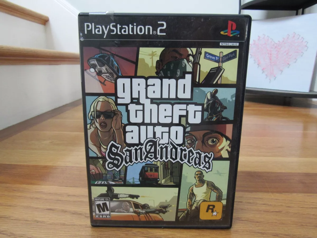 Grand Theft Auto: San Andreas (PlayStation 2) PS2 w/Orig Map,Case