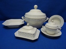 KPM Berlin KURLAND Aqua Blau Teile zur Auswahl: Terrine, Butterdose, Suppentasse