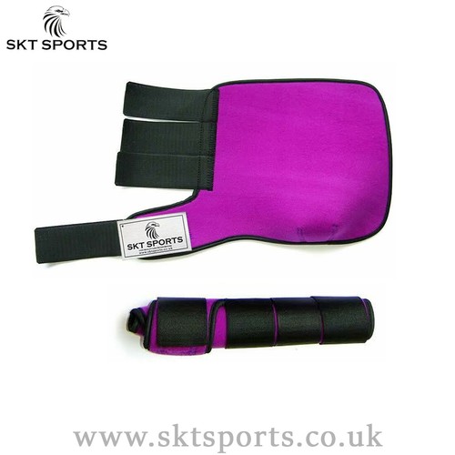 SKT PURPLE MEDICINE BRUSHING SUPPORT BOOTS HORSE EQUESTRIAN WRAPS SET OF 2 - Picture 2 of 2
