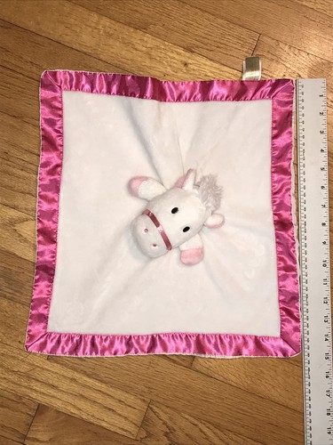 Dan Dee White Pink Horse Security Blanket/Lovey - Picture 2 of 3