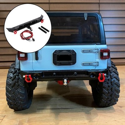 Metall Stoßstange hinten mit 2 LED Leuchten für Axial SCX10 i II III 90046 RC Offroad