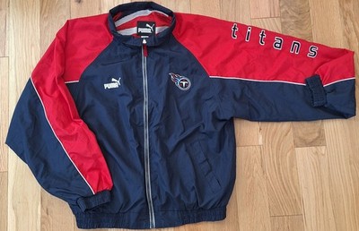 Puma Tennessee Titans NFL Men's L Blue Red Embroidered Logos Windbreaker Jacket