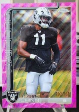 2025 Topps Chrome - Jeremy Chinn Pink Wave Refractor 202/250 - Raiders