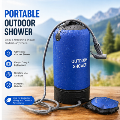 #ad Portable PVC Pressure Shower with Foot Pump Outdoor Water Bag for Camping Beach $82.00