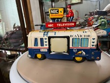Vintage Cragstan Battery Operated RCA NBC Mobile Color TV Truck And Box