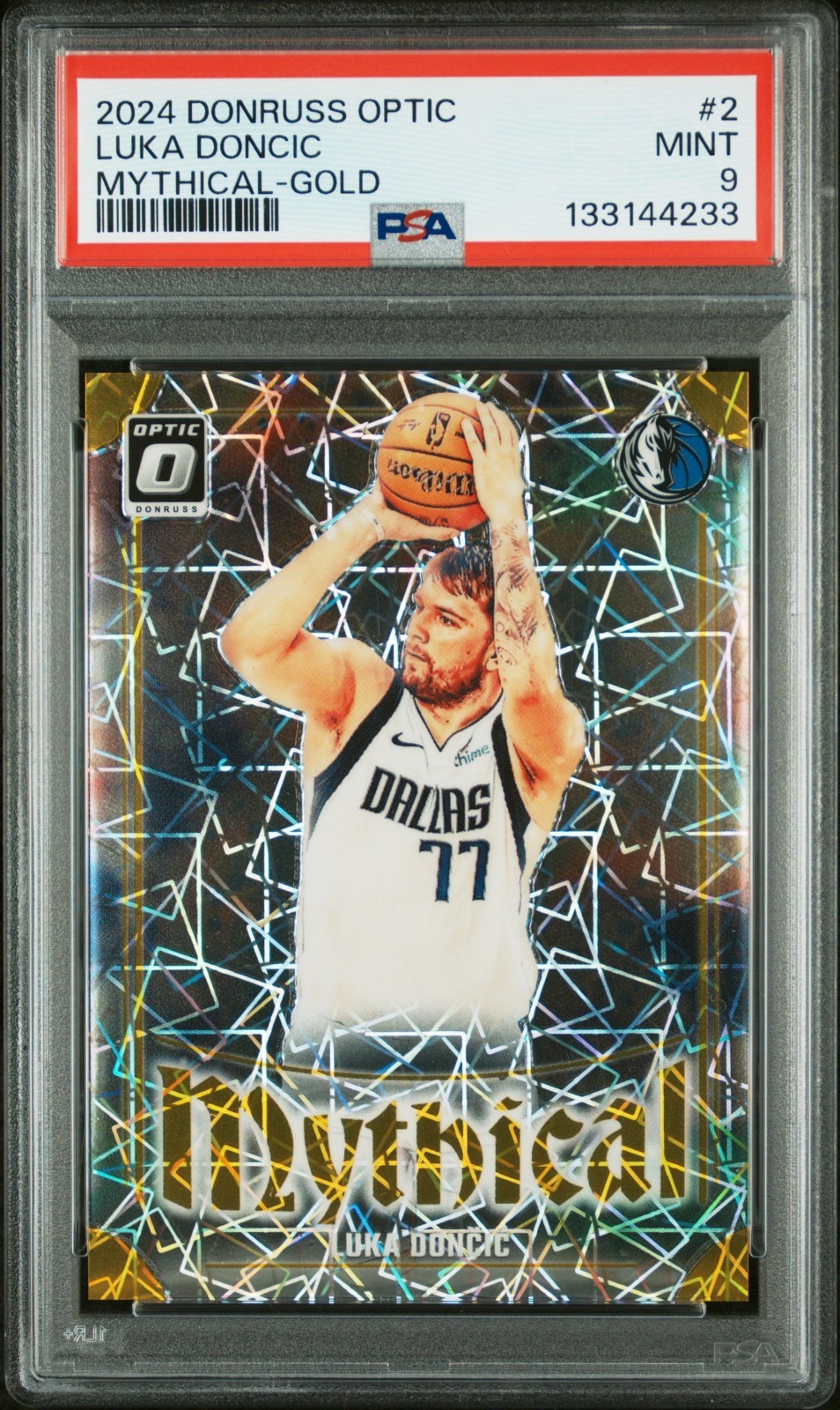 2024 Panini Donruss Optic Luka Doncic Mythical Gold /10 PSA 9 Pop 1