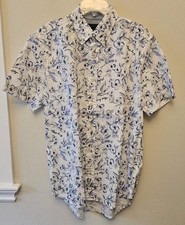 Tommy Hilfiger Men  s Button Down Short Sleeve Floral Short Size Small NWT