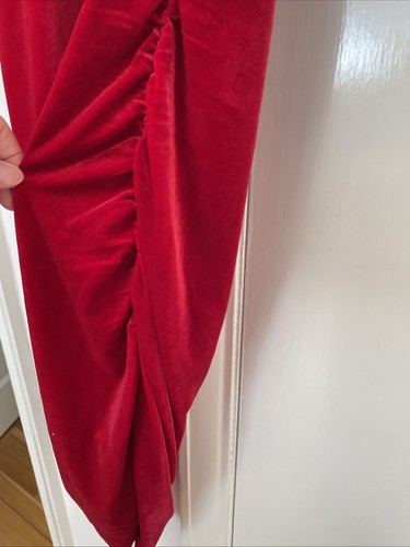 Rotes Samtkleid von Quiz Größe ist eine kleine 18 - Bild 4 von 6