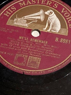 Rare 10'' Shellac  Keep The Home Fires Burning /We'll Remember By Olive Gilbert