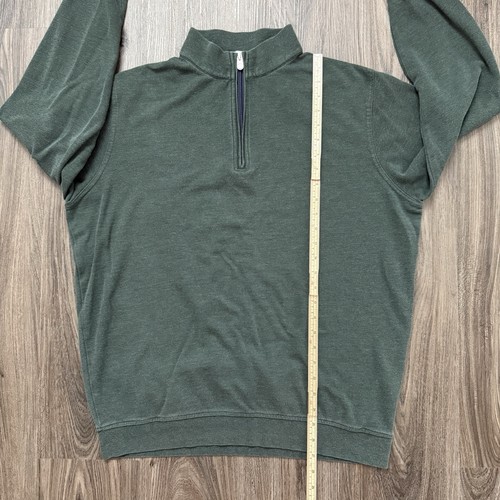 Maglione PETER MILLAR Interlock 1/4 Zip Verde Erica Golf Performance XL - Foto 5 di 11