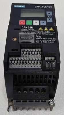 Siemens 6SL3210-5BB13-7UV1 Sinamics V20 VFD AC Drive 1/2Hp 240V 1Ph Input