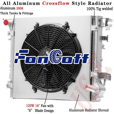 2Row Radiator Shroud Fan For 2018-2023 22 Jeep Wrangler JL Gladiator 3.0L 3.6L