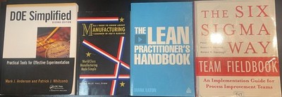 Engineering Education Books- Six Sigma Way, Lean Practioner, DOE Simplified, etc