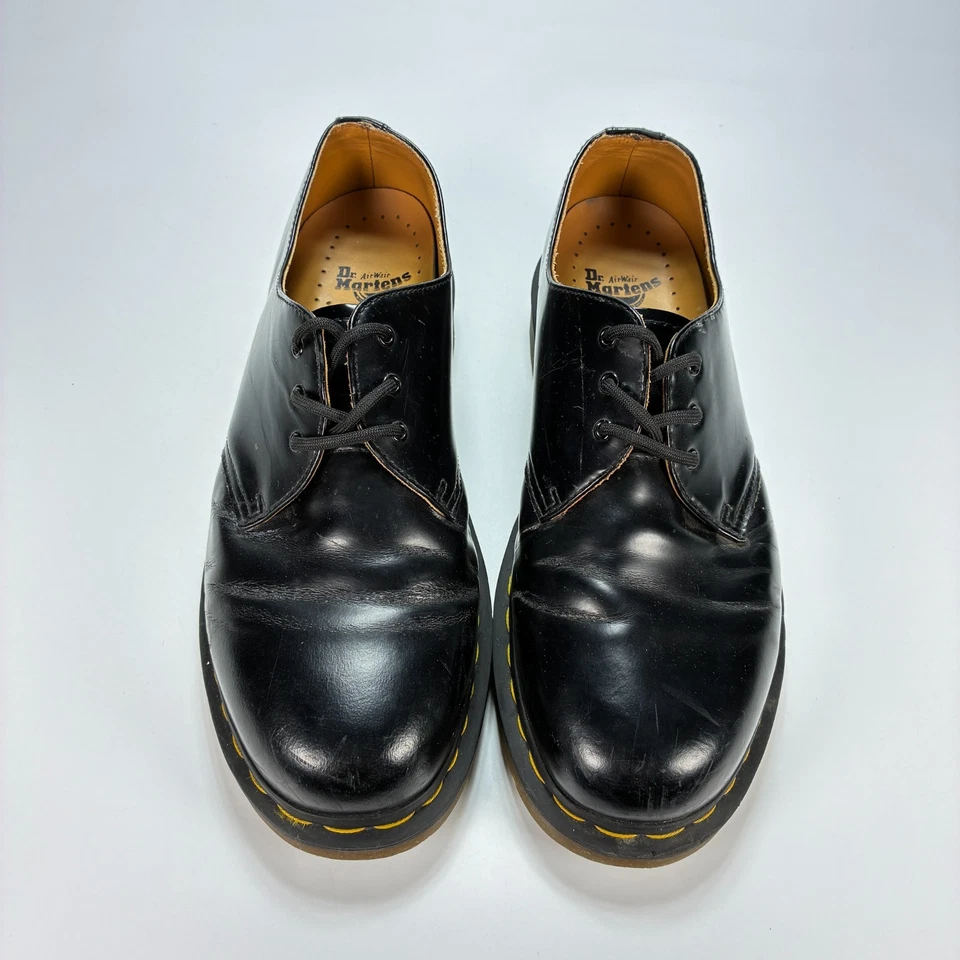 Zapatos Oxford Dr. Martens 1461 negros de cuero liso informales con cordones para mujer talla 9” Foto 3 de 4