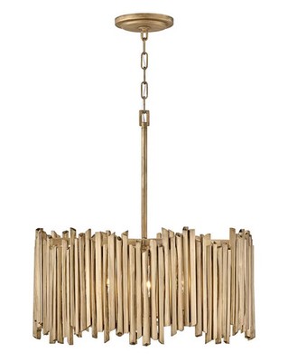 Burnished Gold LED Pendant from the Roca Collection
