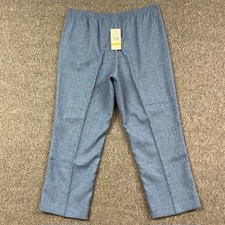 Alfred Dunner Pants Womens 14 Sapphire Blue Proportioned Short Pull-On - NEW