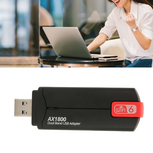 USB WiFi Adapter 1800Mbps Stable Signal USB3.0 MU MIMO Technology WIFI6 Wire NEW - Afbeelding 4 van 12