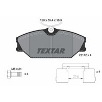 Textar 2317203 Bremsbelagsatz Scheibenbremse Vorderachse FüR Renault