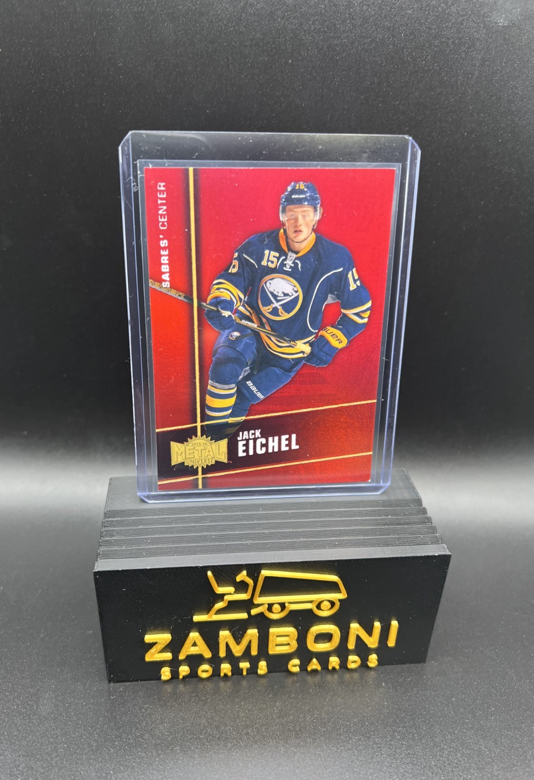 2015-16 Fleer Showcase Precious Metal Gems Red Jack Eichel Rookie PMG RC /150