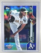A.J. Puk 2020 Topps Opening Day #168 Blue Foil Rookie RC