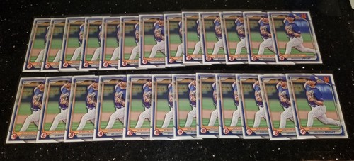LOTE DE TARJETA DE NOVATO BRANDON SPROAT 2024 BOWMAN CROMO DRAFT X25 NEW YORK METS RC