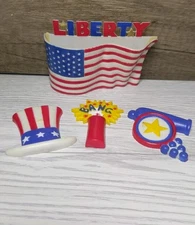 Very Rare 1970s-80s JSNY American Patriotic/Independence Day Magnet Set 