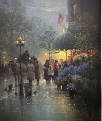 Corner Flower Shop limited edition print by G. Harvey