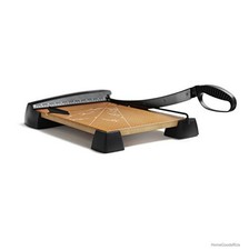 Heavy Duty Guillotine Paper Trimmer 15 Inch Wood Base Self Sharpening Blade