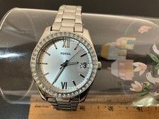 Fossil Scarlette ES4317 Women's Stainless Steel Silver Dial Quartz Watch