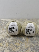 2x Wool and the Gang The One Cotton, Oatmeal Beige, 100 g, DK Double Knitting