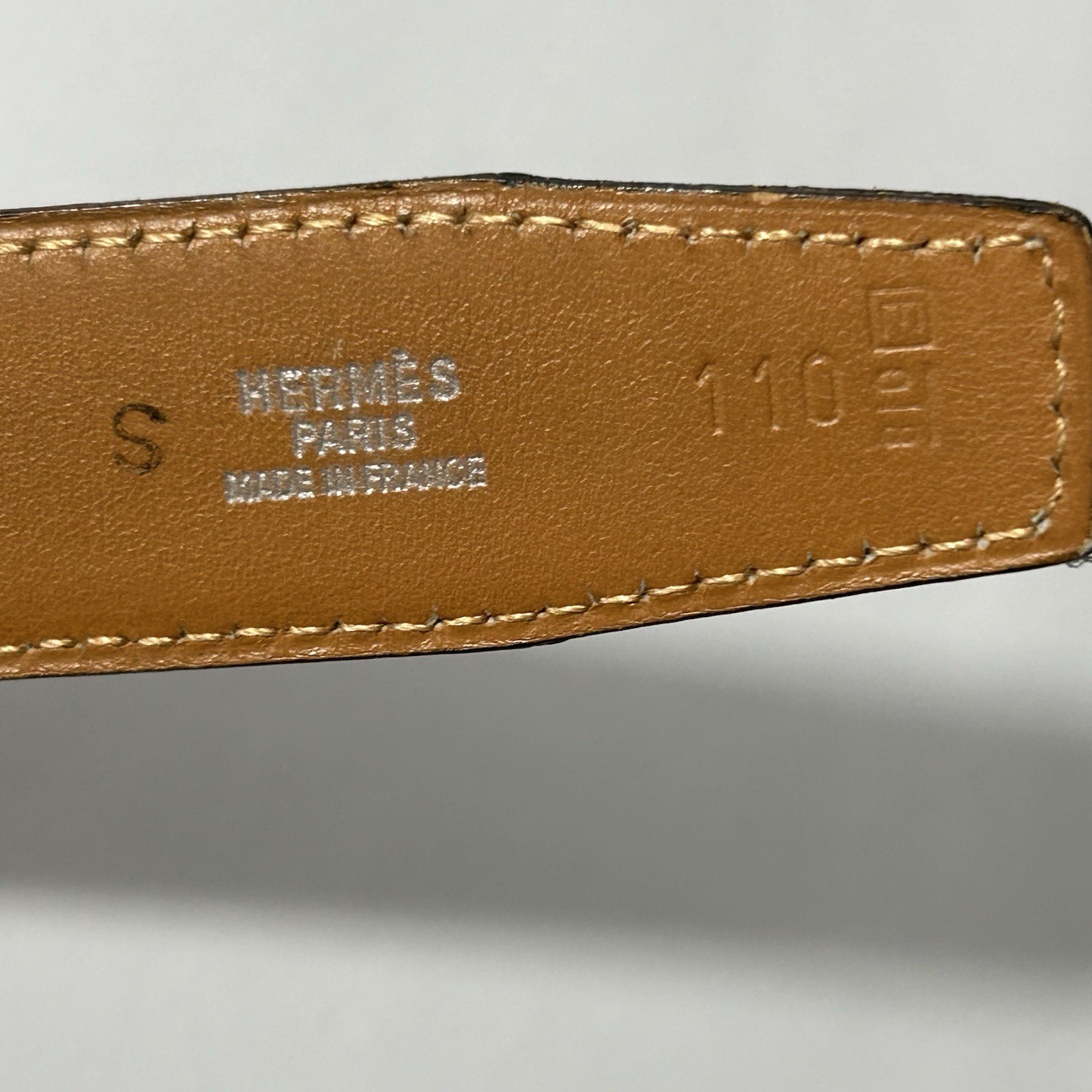 2 Hermes Men Belts Black & Burgundy Leather Genuine Made In France Size 110 thumbnail 19