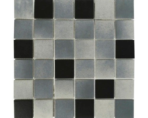 Graues Keramikmosaik 30 X 30 Cm, Mosaik In GrautöNen FüR KüChe Und Bad-image