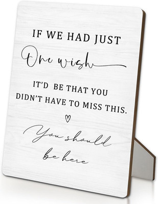 Wedding Memorial Sign, in Loving Memory Wooden Stand Sign 5''X7'', Wedding Table S