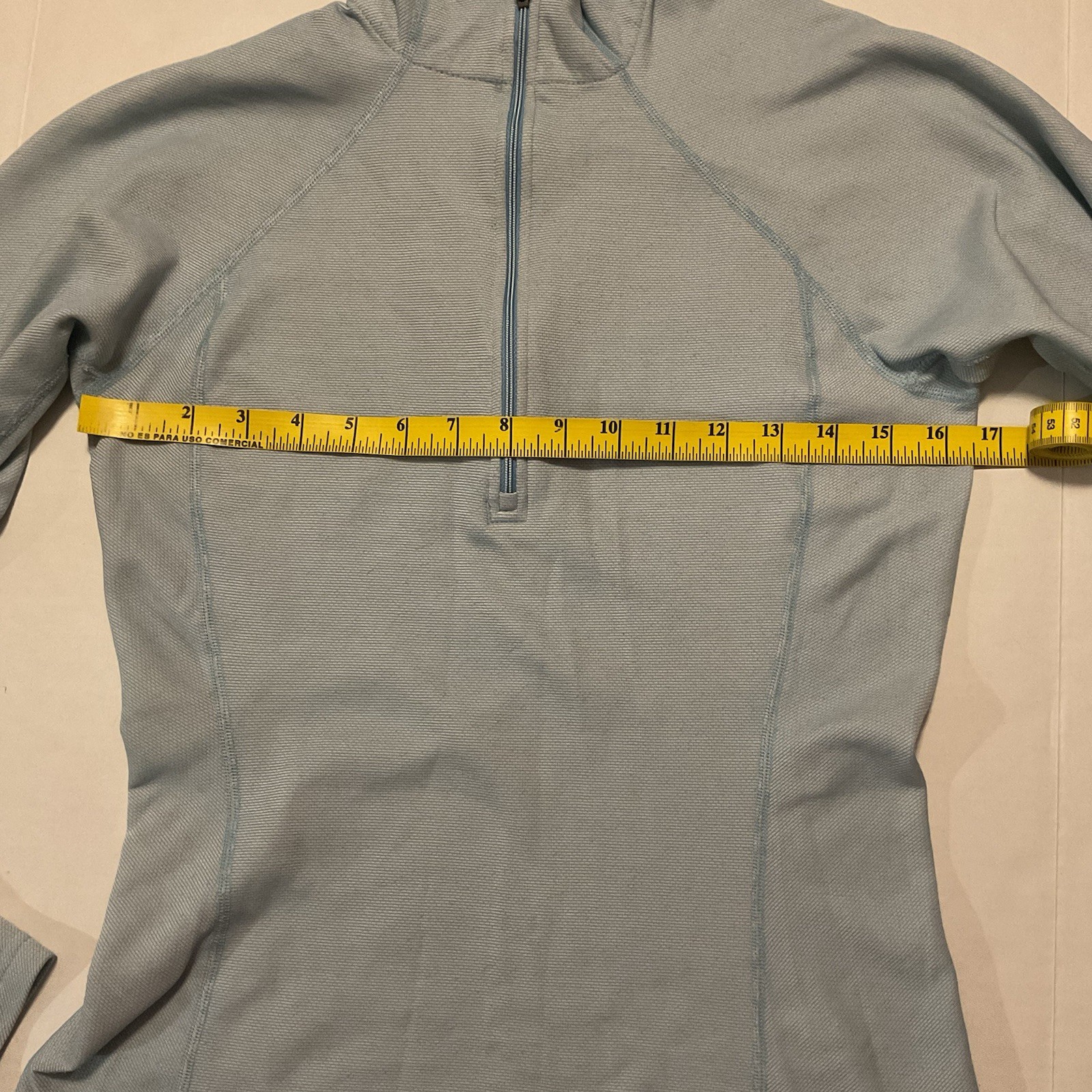 Patagonia Women's Performance Baselayer Capilene Pullover size S 1/4 Zip Blue thumbnail 4