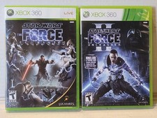 Xbox 360 Game Lot Bundle Star Wars the Force Unleashed 1 & 2 CIB - Very Good