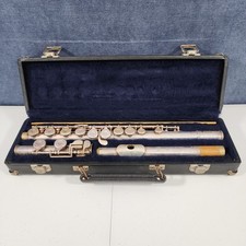 Vintage Artley 18-0 Silver Closed Hole Flute With Cleaning Rod and Case