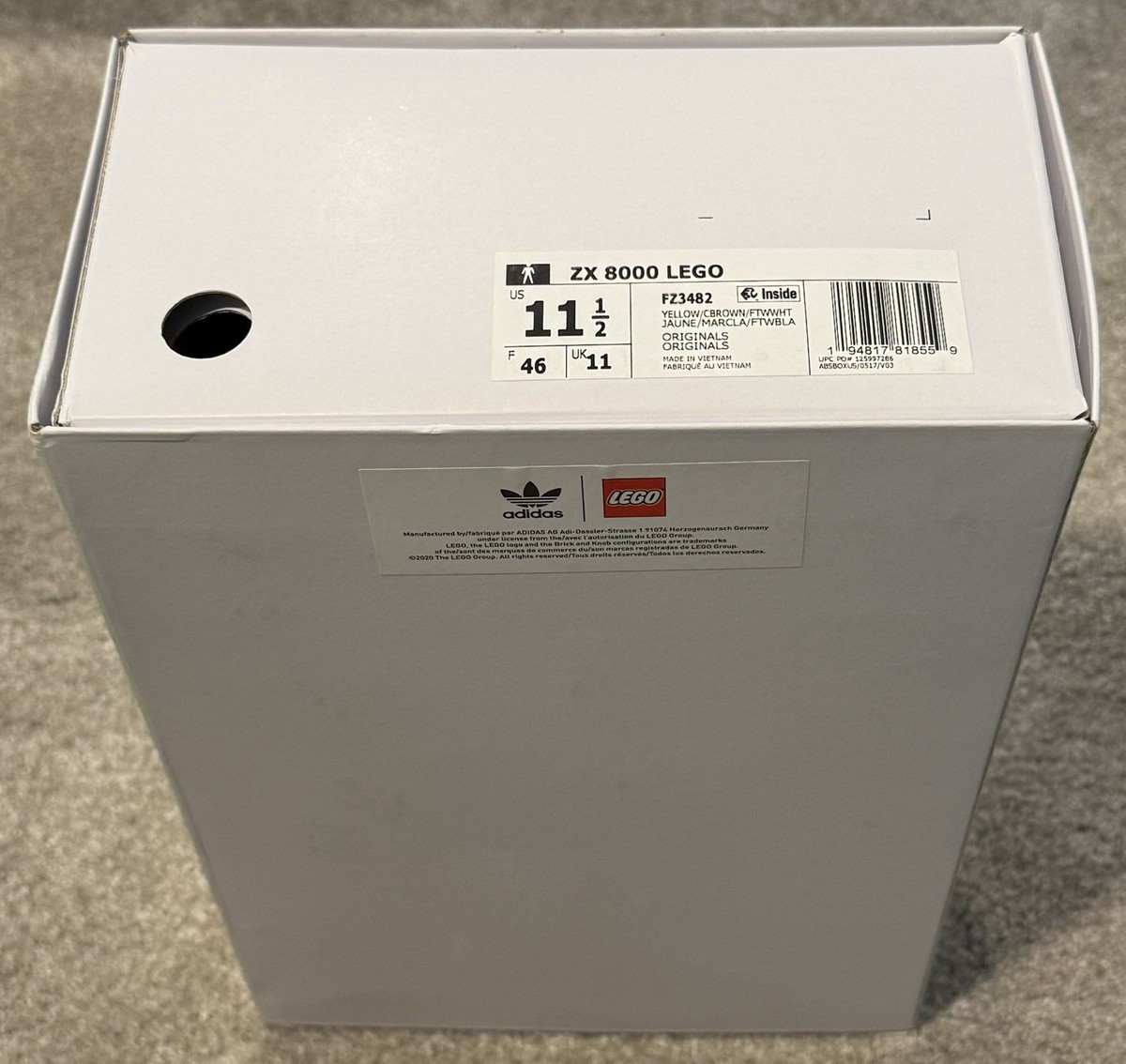 LEGO x Adidas ZX 8000 'Mixed Blocks' (FZ3482) Ylw / Brn / Wht