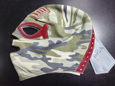 Rambo Signed Autographed Lucha Wrestling Mask CMLL AAA WWE AEW WCW 