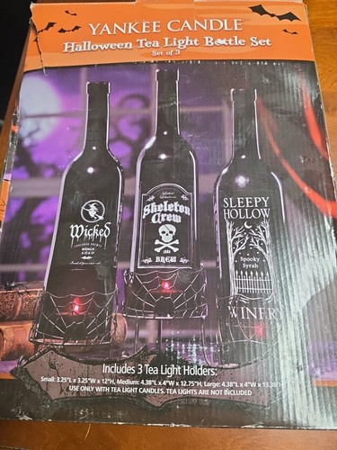 Yankee Candle Halloween Tea Light Bottle Set