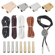 NBEADS 16 Pcs Bolo Tie Findings Kit, Bolo Tie Buckle Accessories with 8Pcs Al...