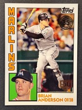 2019 Topps 1984 150 Years Gold Stamp Insert #T84-88 Brian Anderson Marlins /150