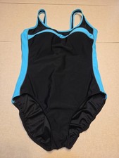 Kirkland Miraclesuit Swimsuit Size 16 One-piece Black Blue Padded