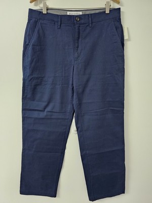Amazon Essentials Chino Trousers Mens 34W 30L Navy Cotton Smart Casual