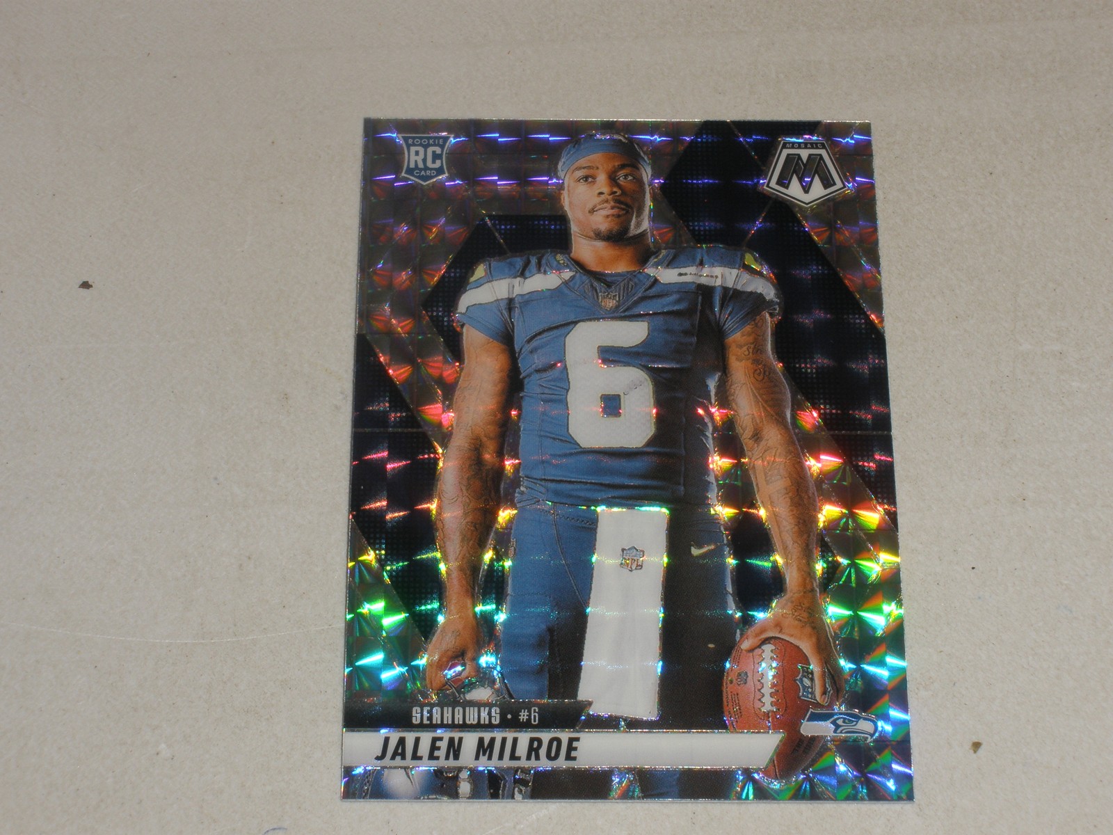 2025 Panini Mosaic Variation Silver Mosaic Prizm #283 Jalen Milroe Rookie RC